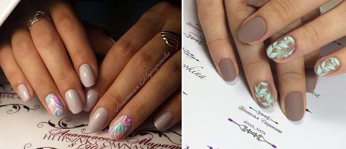 Feuilles d'automne sur les ongles