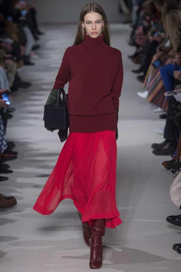 Burgundy color fashion autumn 2018