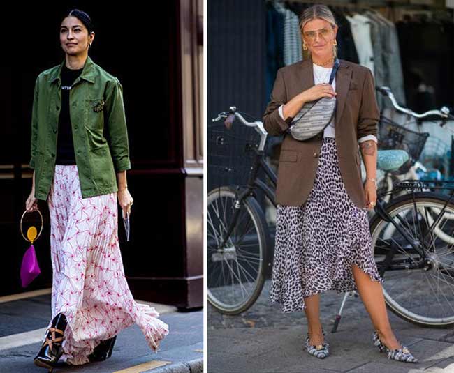 Chiffon skirts - fashionable in autumn