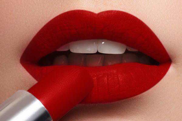 Red matte lipstick