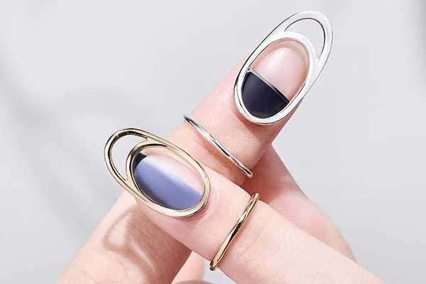 Nail decoration - cuff ring