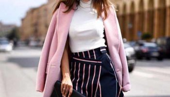 Fashionable autumn coat in pastel shades