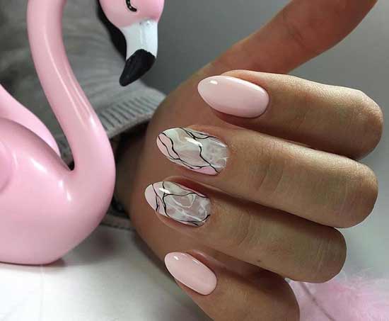 Light pink manicure - idea