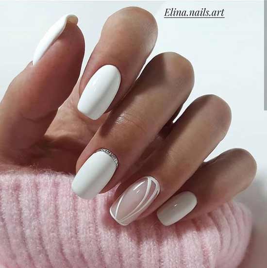 White naked manicure