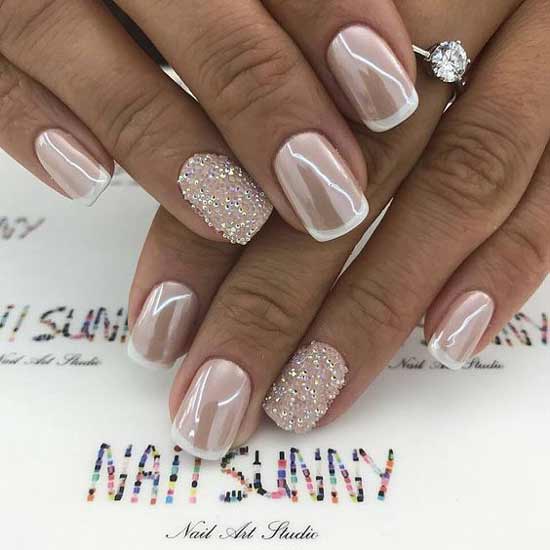 White winter jacket on nails