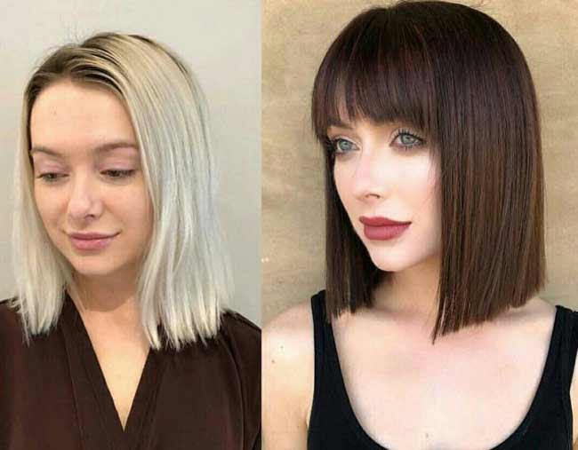 Long bob with bangs