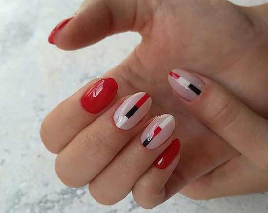 Red color in manicure