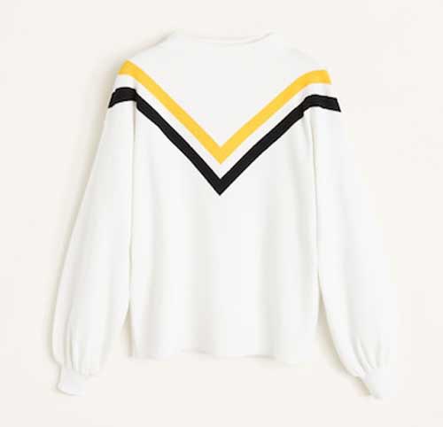 With contrasting inserts - winter sweater