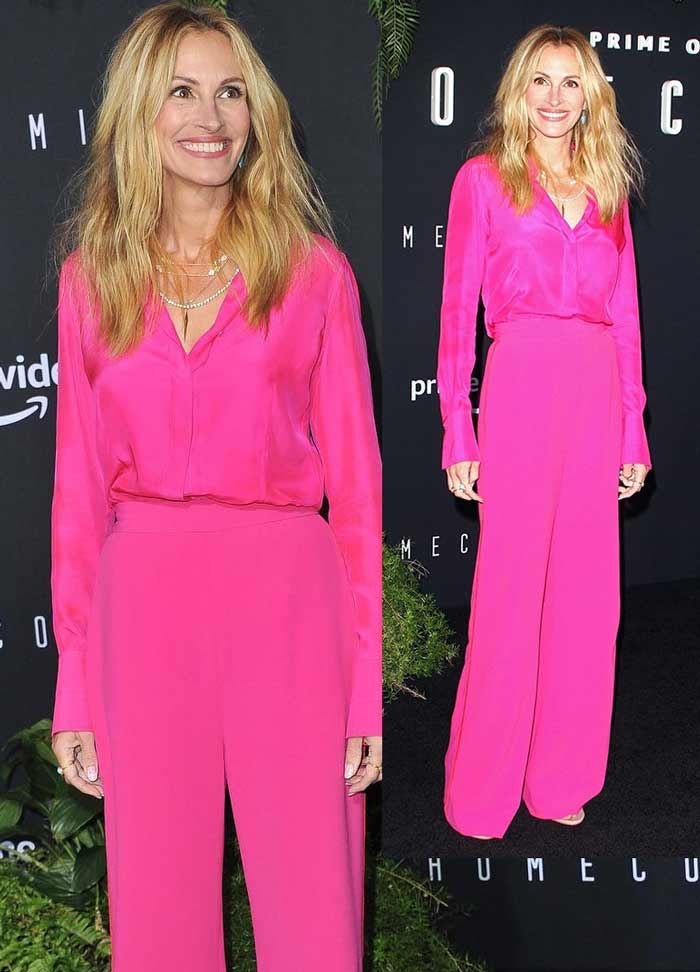 In pink total bow - the image of Julia Roberts