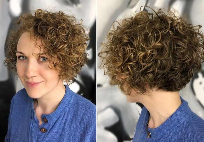 Cheveux courts - coupes de cheveux bouclés