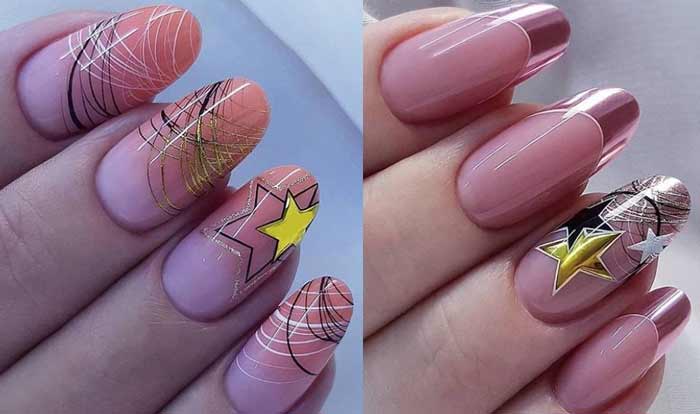 Spider web design on nails photo