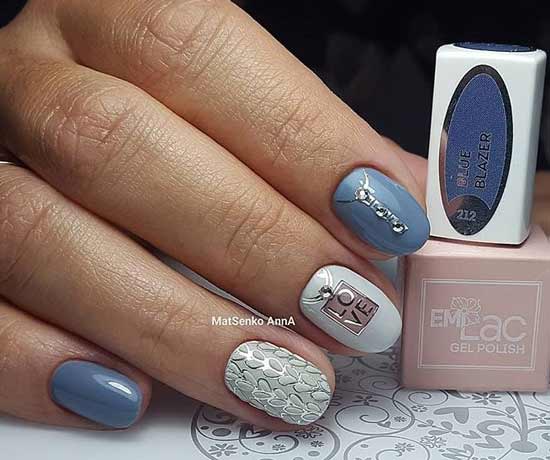 In gray tones - choose the color of the manicure for the New 2019