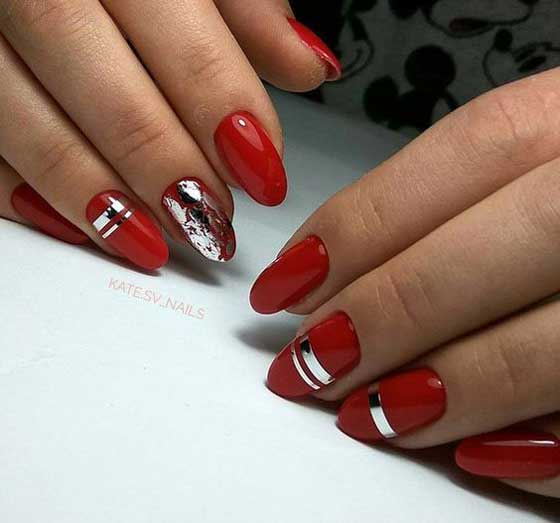 Ideas for red manicure 2019