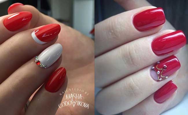 Red hole manicure