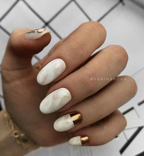 Nail design with rubbing