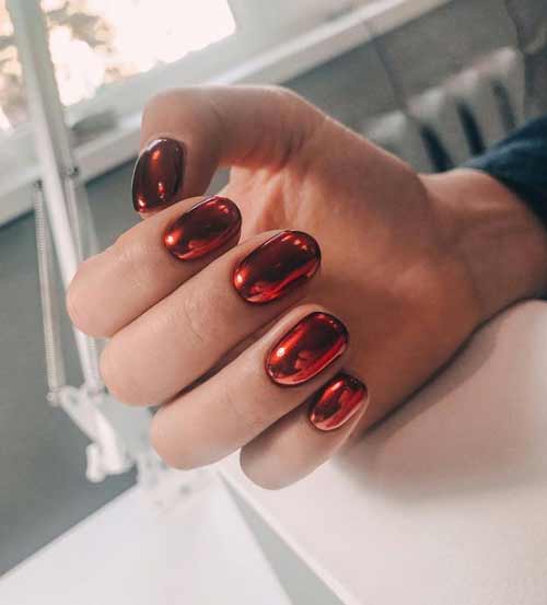 Red rubbing nails