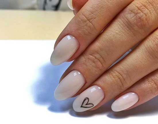 Minimalist style - milk manicure