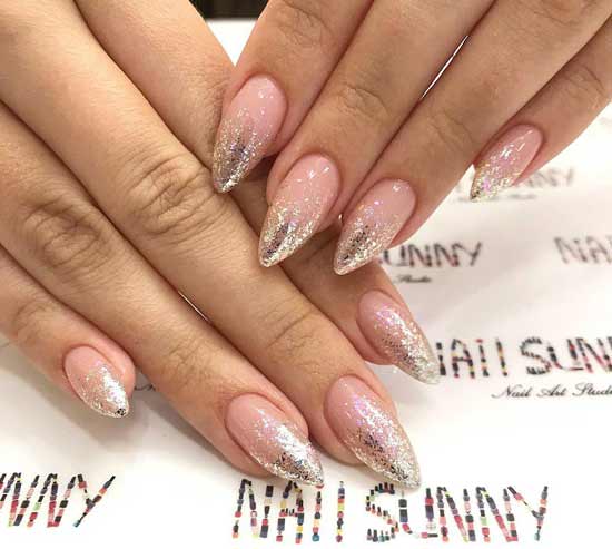 Gentle winter manicure: fashionable ideas of stylish nail art, photo