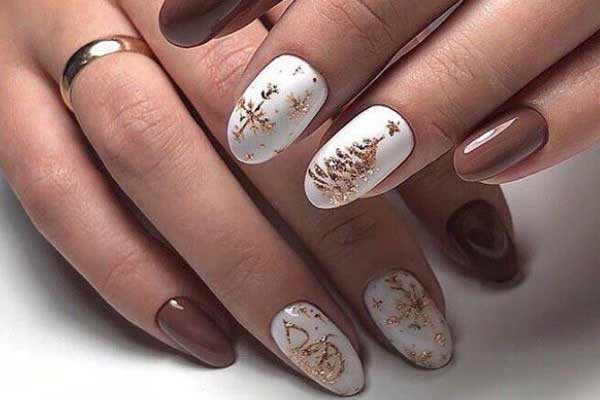 Thème de Noël sur ongles courts