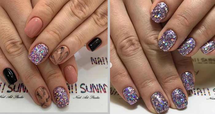 New Year's manicure 2019: fashionable ideas for short nails, photo 3