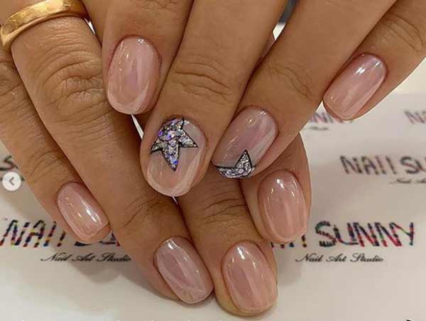 New Year's manicure 2019: fashionable ideas for short nails, photo 5