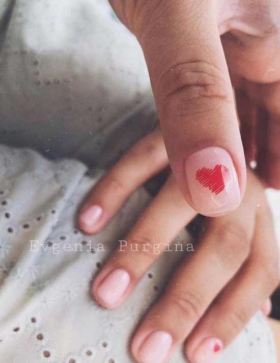 Heart stamping on nails