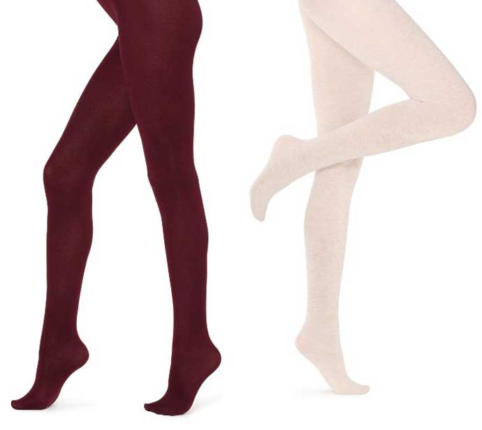 Colored tight tights with cashmere