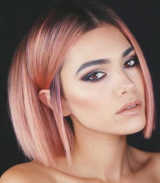 Fashionable color hair coloring 2019 photo