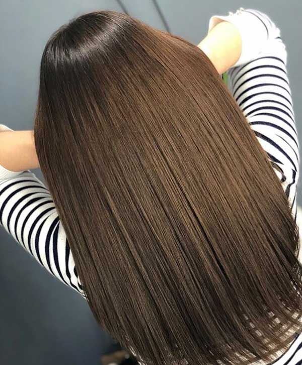 Cool Medium Brown Trendy Hair Color