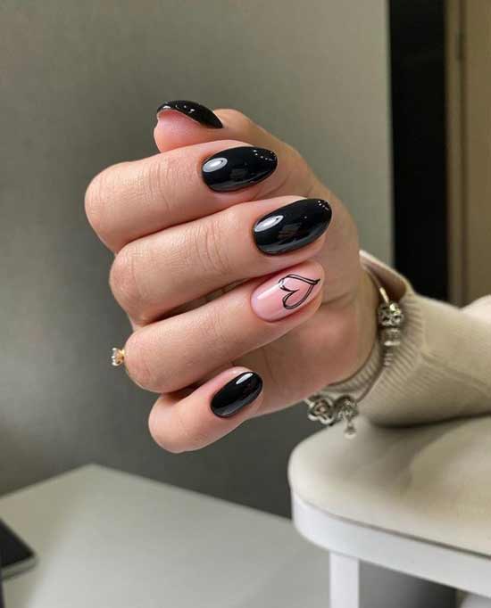 Black manicure winter