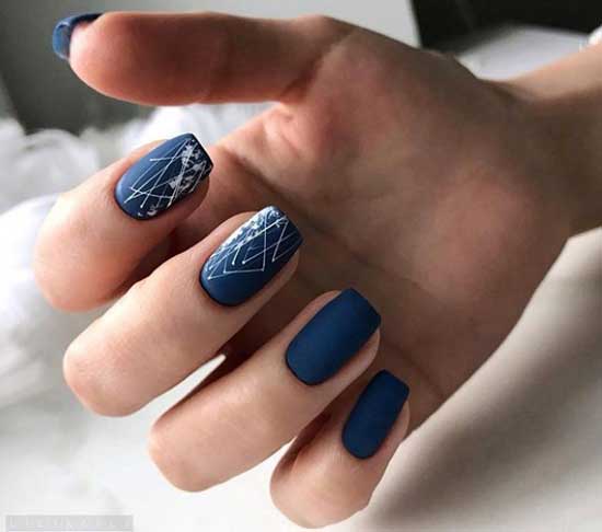 Matte beautiful manicure winter 2020