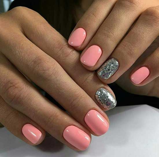 Pink winter youth manicure