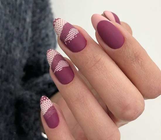 Pea print manicure