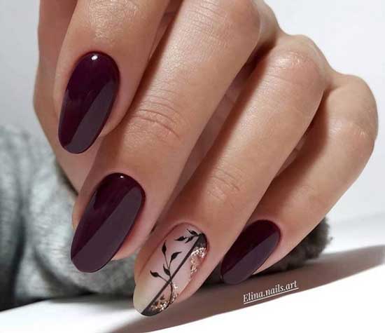 Manicure with a print of top ideas