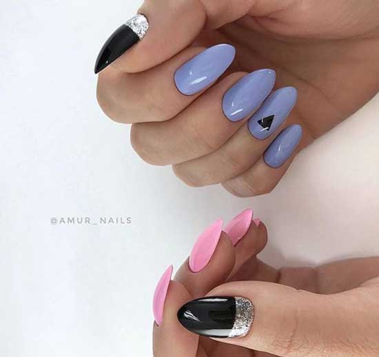 Geometry in the style of minimalism - print manicure