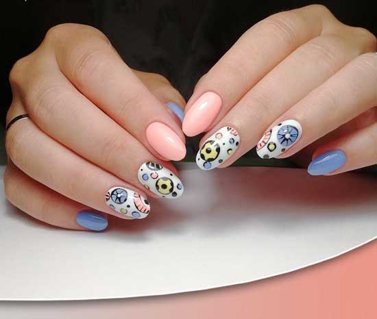 Manicure with print 2019