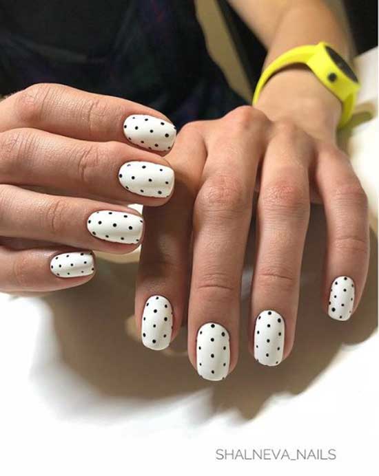 Nail design with dots photo