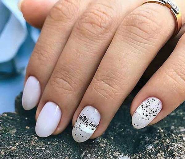 Manicure with dots photo stylish design 2020