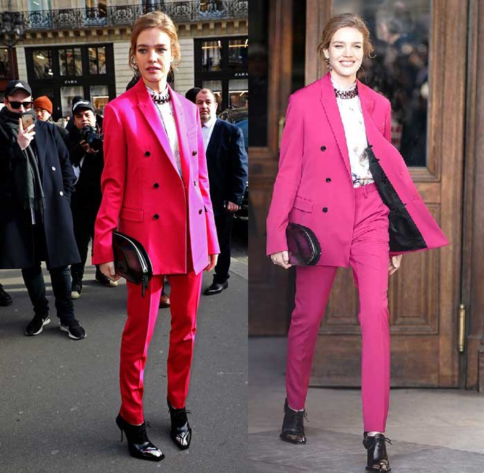 Natalya Vodianova fashionable trouser suit 2019