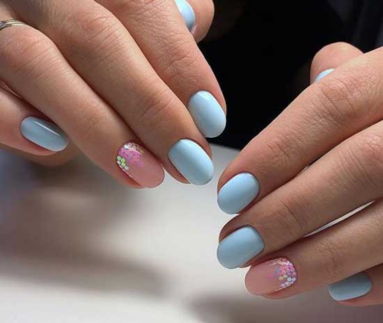 Design polka dots for short nails 2020