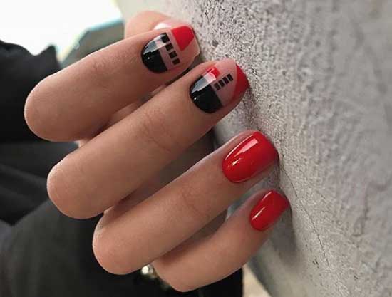 Les designs d'ongles les plus en vogue pour les ongles courts 2019-2020: nuances lumineuses photo