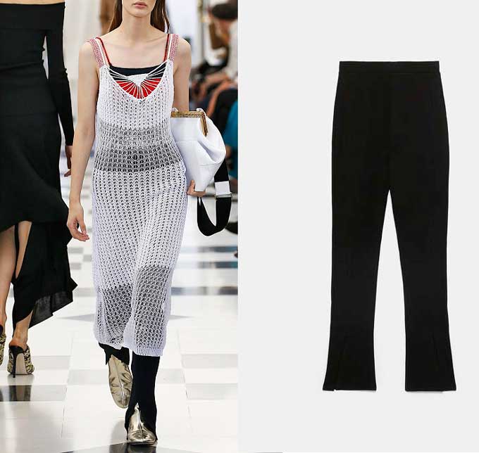 Pantalon et robe fendus Victoria Beckham