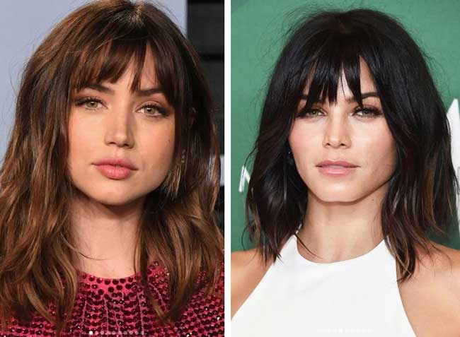 Fashionable torn bangs 2019