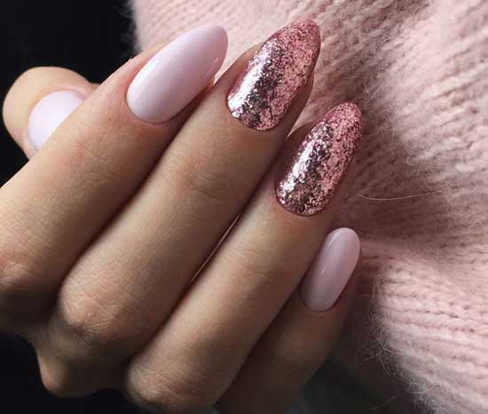 Bright manicure examples with pink color