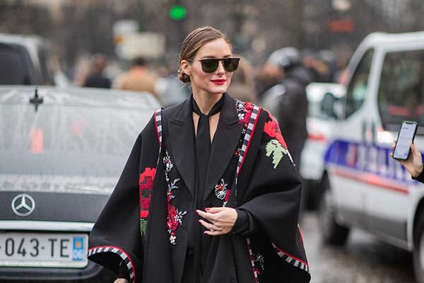 Olivia Palermo in a trendy cape