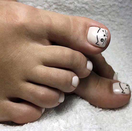 New nude pedicure ideas