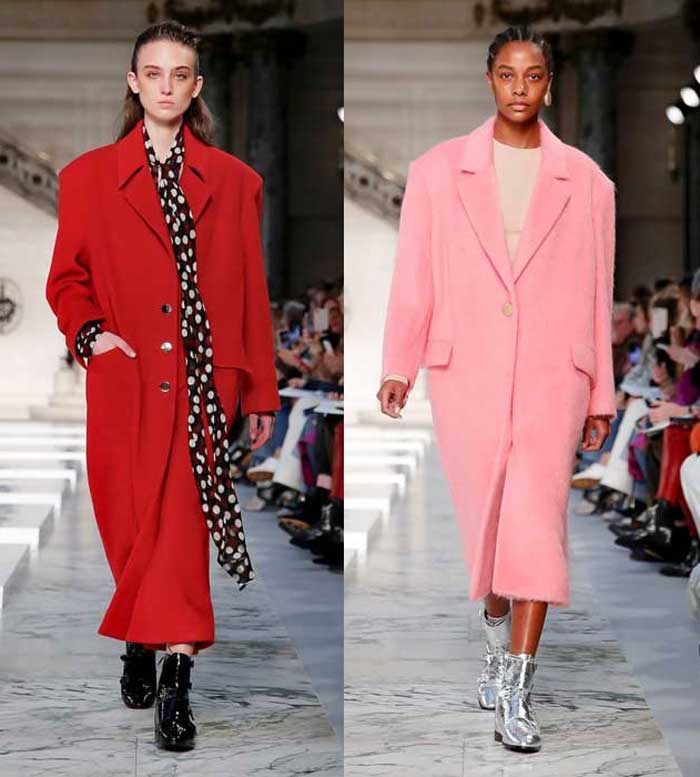 Kristina Fidelskaya red and pink fashion coat