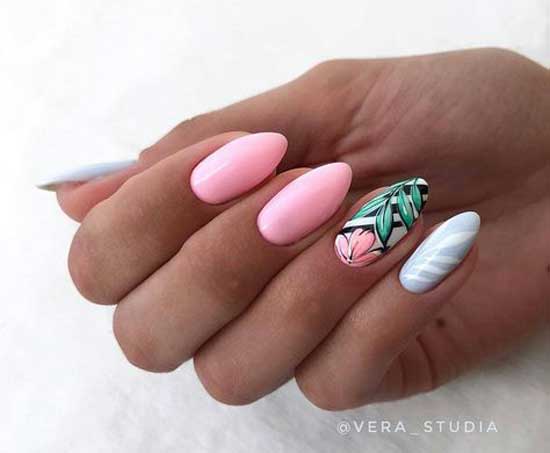 Combined manicure beautiful photos 2019-2020