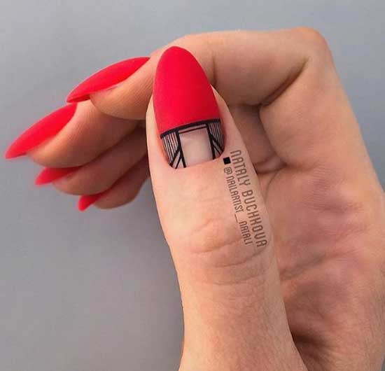 Beautiful combined manicure 2019-2020