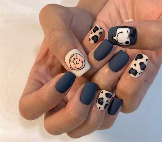 Imitation cow skin on nails